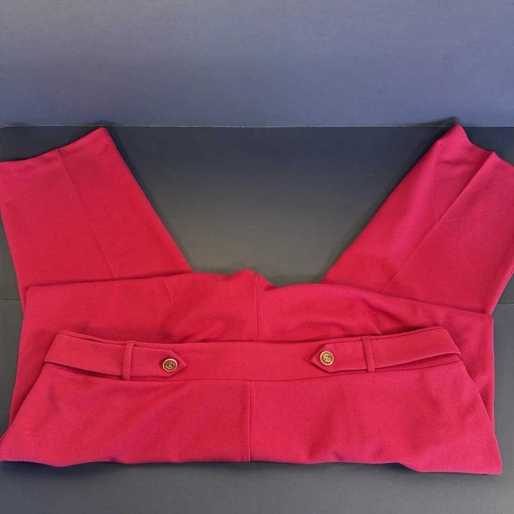 Women's size 20 W Pink Pants Gold Buttons Look Unworn New York Clothing NYCC - Picture 3 of 8